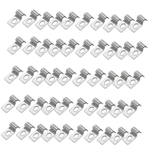 50 Stück Rohrbandschellen, Edelstahl, einseitig für oder Draht-Installation, einreihig von JDNH