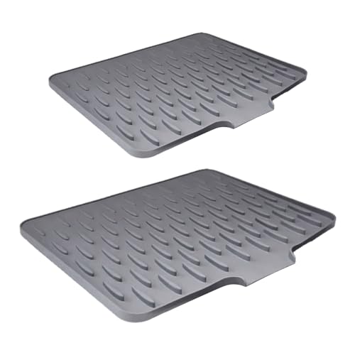 Abflussmatte aus Silikon, abgeschrägtes Design, hitzebeständig, rutschfest, Küchenarbeitsplatten, einfache Reinigung, Geschirrmatte zum Trocknen von Geschirr, abgeschrägtes Silikon-Abtropfpad Abflussmatte aus Silikon, abgeschrägtes Design, hitzebeständig, rutschfest, Küchenarbeitsplatten, einfache Reinigung, Geschirrmatte zum Trocknen von Geschirr, abgeschrägtes Silikon-Abtropfpad von JDNH