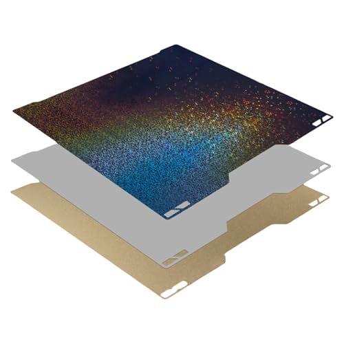 Doppelseitig strukturierte Federstahl-Bauplatte, 355 x 325 mm, flexible Entfernung für H2D-Druckerzubehör, einfache Modellentfernung, Federstahlplattform von JDNH