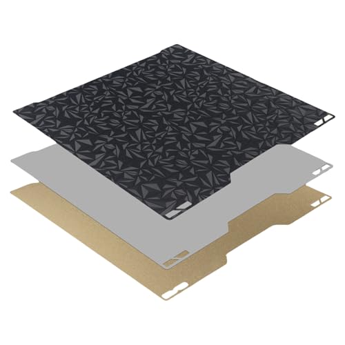 Doppelseitig strukturierte Federstahl-Bauplatte, 355 x 325 mm, flexible Entfernung für H2D-Druckerzubehör, einfache Modellentfernung, Federstahlplattform von JDNH