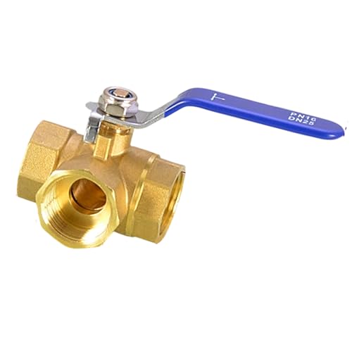 Drei-Wege-Messing-Kugelhähne mit Hebelgriff, T-Anschluss, Metallhahn, erosionsbeständiger Wasseradapter für Wasser-, Ölhebel, betätigte Dreiwege-Ventile von JDNH