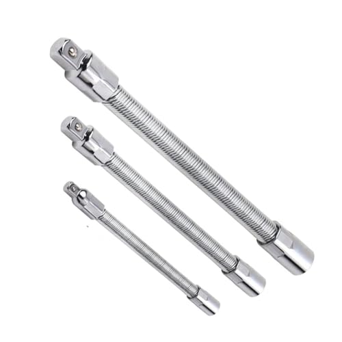 JDNH 3 Stück Schraubenschlüsselhülse Verlängerungsstange Biegbare Stecknuss Werkzeug Set Biegbare Antriebskopfadapter für Automotive und Heimgebrauch Effizientes Rostfreies Handwerkzeug JDNH 3 Stück Schraubenschlüsselhülse Verlängerungsstange Biegbare Stecknuss Werkzeug Set Biegbare Antriebskopfadapter für Automotive und Heimgebrauch Effizientes Rostfreies Handwerkzeug von JDNH