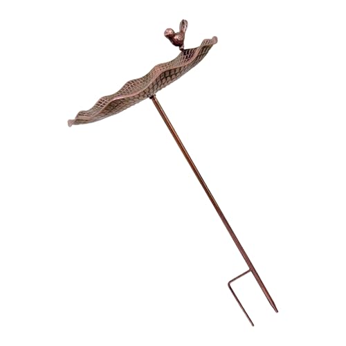 Leicht zu reinigende Eisen-Vogeltränke Bewässerungsstation für Garten Winterfestes Design Dekoratives Standbecken Outdoor Vogeltränke Vintage Futterstation für Terrassen von JDNH