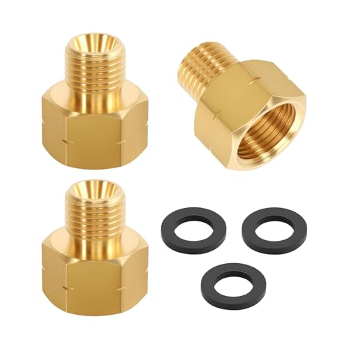 Messingbeschläge, 0,95 cm Innengewinde auf 1/4 Zoll Außengewinde, Picknick-Ofenadapter, Ofenarmatur, Schlauchverbinder, Tankadapter von JDNH