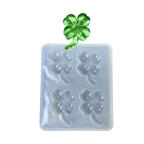 Wiederverwendbare Silikonform für Schmuck, Zubehör, kreative Projekte, kompakte Aufbewahrung, Geschenk, Kleeblattform, Harzform von JDNH