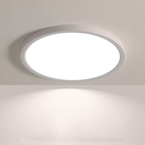 JDONG 24W LED Deckenleuchte Flach Ultra Dünn Deckenlampe Rund, 4000K Ø30cm, Weiß Deckenleuchte Flach von JDONG