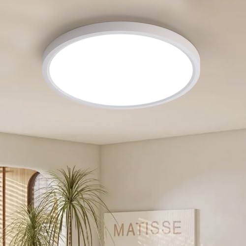 JDONG Deckenlampe LED Deckenleuchte Ø50CM Rund 54W Deckenleuchten Neutralweiß 4000K Wohnzimmerlampe Decke flach Küchenlampen Ultra Dünn 2.5CM Ideal für Wohnzimmer Balkon Keller Schlafzimmer Flur JDONG Deckenlampe LED Deckenleuchte Ø50CM Rund 54W Deckenleuchten Neutralweiß 4000K Wohnzimmerlampe Decke flach Küchenlampen Ultra Dünn 2.5CM Ideal für Wohnzimmer Balkon Keller Schlafzimmer Flur von JDONG