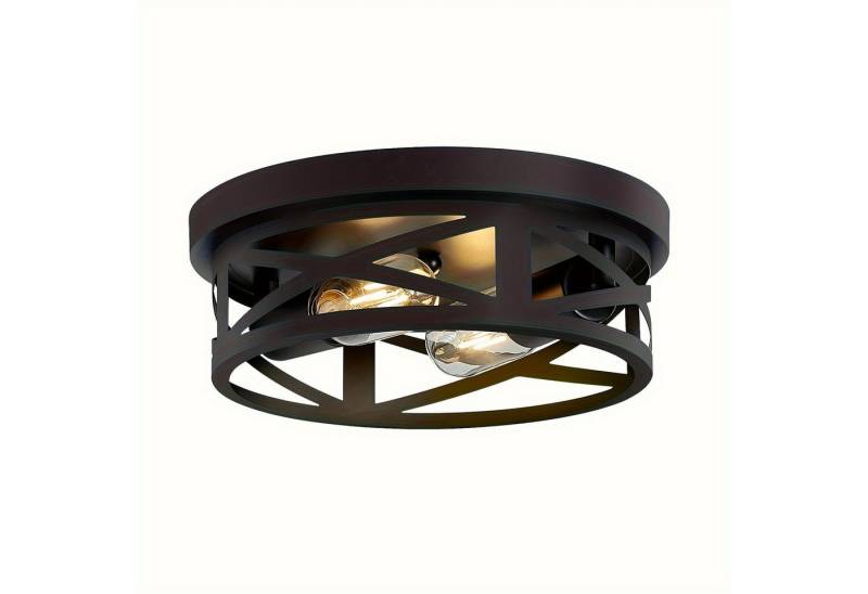 JDONG Deckenleuchte Deckenleuchte Industrial Schwarz Drehbarem Schirm, Robuste Design Deckenlampe Ideal für Werkstätten, Lofts von JDONG
