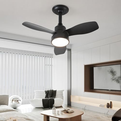 JDONG Deckenventilator mit Beleuchtung und Fernbedienung 36W LED Leise Deckenleuchte Schwarz Ventilator Mit Dimmbar Timer Einstellbare Windgeschwindigkeit JDONG Deckenventilator mit Beleuchtung und Fernbedienung 36W LED Leise Deckenleuchte Schwarz Ventilator Mit Dimmbar Timer Einstellbare Windgeschwindigkeit von JDONG