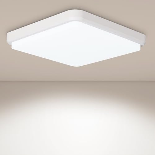 JDONG LED Deckenleuchte 36W 3000LM Flach Weiß Deckenlampe Modern Warmweiß 3000KLampe für Schlafzimmer Küche Keller Balkon Büro Eckig 40 * 40 CM JDONG LED Deckenleuchte 36W 3000LM Flach Weiß Deckenlampe Modern Warmweiß 3000KLampe für Schlafzimmer Küche Keller Balkon Büro Eckig 40 * 40 CM von JDONG