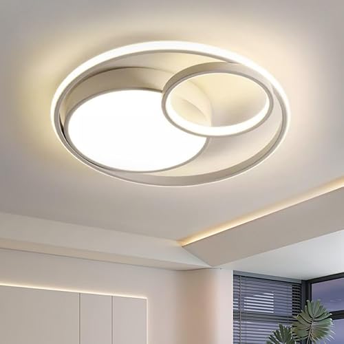 JDONG LED Deckenleuchte 60CM Rund Deckenlampe Weiß 54W Wohnzimmerlamp Dimmbar mit Fernbedienung 3000-6500k Farbtemperatur Stufenlos Einstellbar Deckenbeleuchtung für Schlafzimmer Esszimmer von JDONG