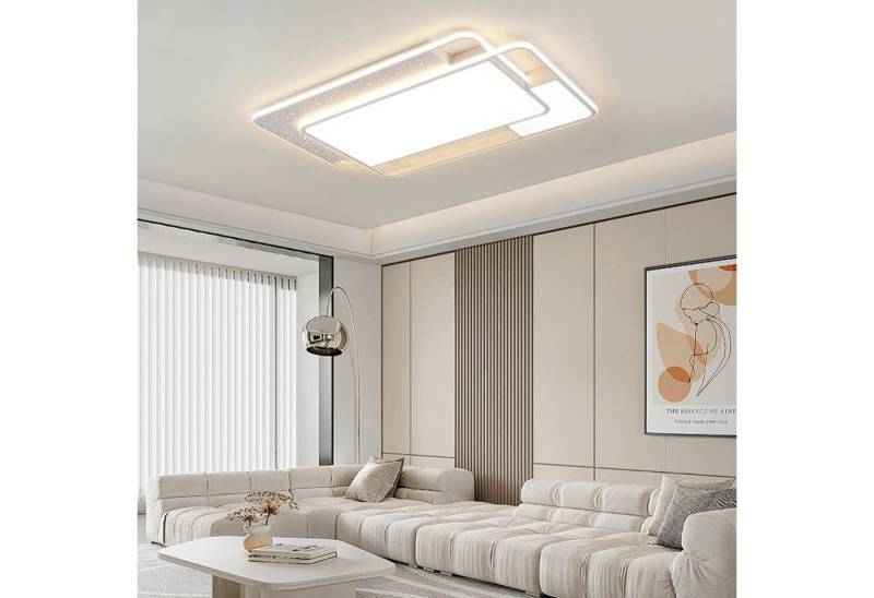 JDONG LED Deckenleuchte 90cm Deckenlampe dimmbar mit Fernbedienung 3000-6000K, Weiß Rechteckige Lamp, für Wohnzimmer Schlafzimmer Arbeitszimmer Büro von JDONG