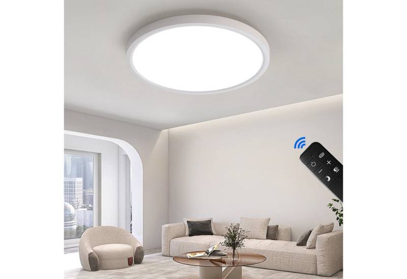 JDONG LED Deckenleuchte Flach Dimmbar mit Fernbedienung 40/50/60cm Schwarz/Weiß Deckenlampe, Ultra Dünn 2.5cm Wohnzimmerlampe decke,3000K-6500K, für Schlafzimme Wohnzimmer Kinderzimmer JDONG LED Deckenleuchte Flach Dimmbar mit Fernbedienung 40/50/60cm Schwarz/Weiß Deckenlampe, Ultra Dünn 2.5cm Wohnzimmerlampe decke,3000K-6500K, für Schlafzimme Wohnzimmer Kinderzimmer von JDONG