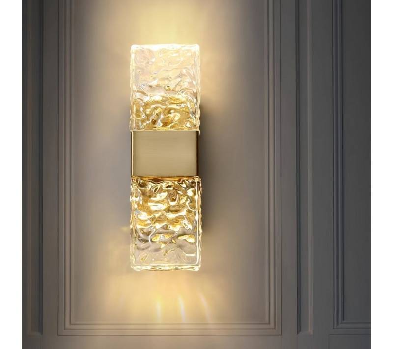 JDONG LED Wandleuchte Moderne LED-Wandleuchte, Kristall-Wandleuchter, Kristall-Wandleuchte, halb eingebaute Wandleuchte von JDONG