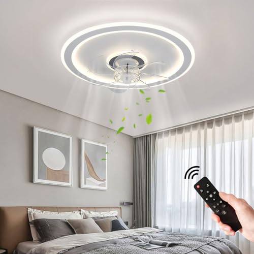 JDONG LED deckenventilator mit beleuchtung 54W Ventilatorlicht Dimmbare mit fernbedienung (3000k-6500K) Deckenventilator mit licht Für Wohnzimmer Schlafzimmer Esszimmer von JDONG