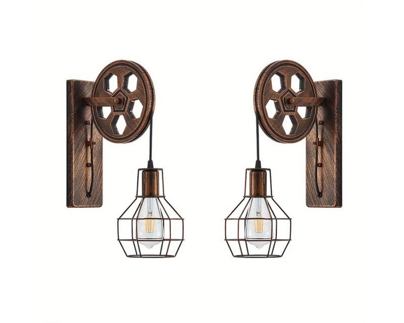 JDONG Wandleuchte Retro-Wandleuchte, Wandleuchte im Rollendesign, Wandleuchte im Rollendesign, geeignet für Schlafzimmer und Wohnzimme von JDONG