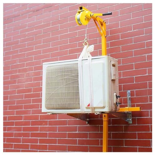 JDSHFEN Werkzeuge zur Installation von Außengeräten von Klimaanlagen, Abnehmbarer Kleiner Hebekran mit Handwinde (Farbe: Halterung + Winde 15 m) (Halterung + Winde 15 m) von JDSHFEN