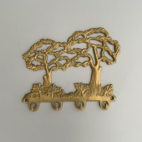 Hakenleiste Für Die Wand - Goldfarbener Baum-Kleiderhaken Aus Messing, Handtuchhaken, Halskettenhalter, Wandhalterung Vintage von JDVintageDE