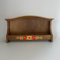 Kleines Rustikales Vintage Gewürzregal Für Die Wand - Regal Mit Floralen Motiven von JDVintageDE