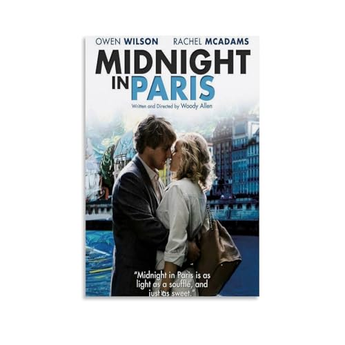 JDYANSHENG Poster, Motiv: Mitternacht in Paris, ästhetisches Cover-Poster, Designgemälde für Wohnzimmer, Schlafzimmer, 50 x 75 cm, ungerahmter Stil von JDYANSHENG