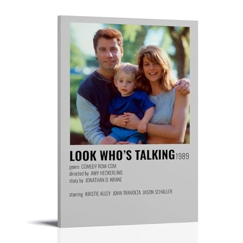 JDYANSHENG Poster "Look Who's Talking", ästhetisches Cover-Poster, Designgemälde für Wohnzimmer, Schlafzimmer, 20 x 30 cm, Rahmenstil von JDYANSHENG