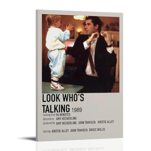 JDYANSHENG Poster "Look Who's Talking", ästhetisches Cover-Poster, Designgemälde für Wohnzimmer, Schlafzimmer, 50 x 75 cm, Rahmenstil von JDYANSHENG