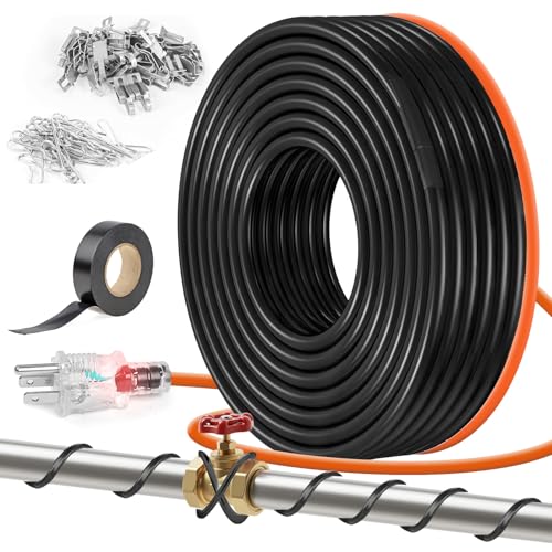 JDZKOMKE Rohr-Heizband, 120 V, 5 W/FT, 120 V, 120 m – Frostschutz-Heizkabel für Metall-/Kunststoff-Wasserleitungen, hält den Durchfluss bei -40 °C JDZKOMKE Rohr-Heizband, 120 V, 5 W/FT, 120 V, 120 m – Frostschutz-Heizkabel für Metall-/Kunststoff-Wasserleitungen, hält den Durchfluss bei -40 °C von JDZKOMKE