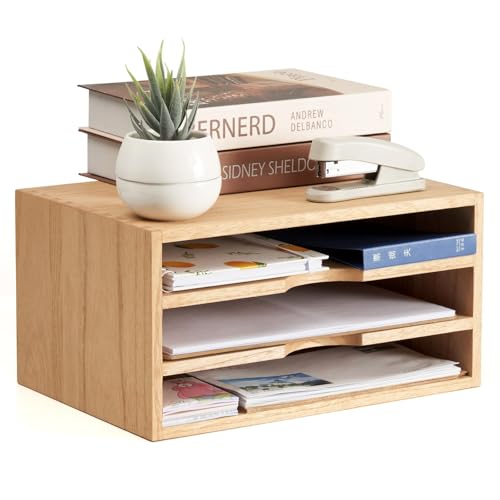 Aktenschrank Für Den Schreibtisch - Aufbewahrungsbox Mit Schubladen, Schreibtisch-Organizer Aus Holz, Papieraufbewahrung, Briefablage, Aktensortierer, Schreibtischablage, Zeitschriftenablage(A) von JDZYFFS