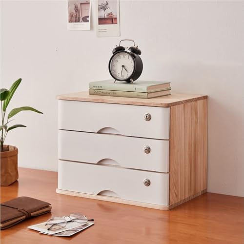 Aktenschrank Für Den Schreibtisch - Schreibtisch-Aufbewahrungsbox Aus Holz(A,3 Layer) von JDZYFFS