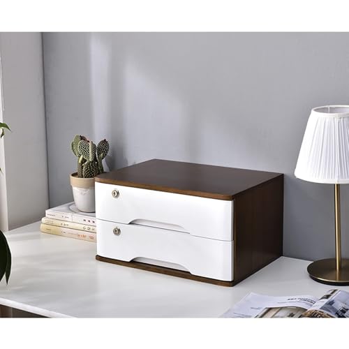 Aktenschrank Für Den Schreibtisch - Schreibtisch Organizer, Aufbewahrungsbox Für Schreibtischs-Aktenschränke Aus Massivholz, Aufbewahrungsbox Für Schreibtischs-Aktenschränke Aus Holz(C,2 Layer) von JDZYFFS