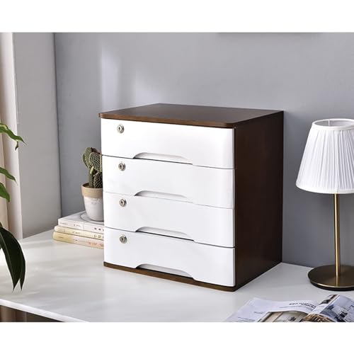 Aktenschrank Für Den Schreibtisch - Schreibtisch Organizer, Aufbewahrungsbox Für Schreibtischs-Aktenschränke Aus Massivholz, Aufbewahrungsbox Für Schreibtischs-Aktenschränke Aus Holz(C,4 Layer) von JDZYFFS