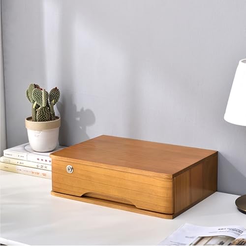 Aktenschrank Für Den Schreibtisch - Schreibtisch Organizer, Aufbewahrungsbox Für Schreibtischs-Aktenschränke Aus Massivholz, Aufbewahrungsbox Für Schreibtischs-Aktenschränke Aus Holz(D,1 Layer) von JDZYFFS