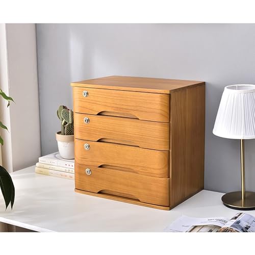 Aktenschrank Für Den Schreibtisch - Schreibtisch Organizer, Aufbewahrungsbox Für Schreibtischs-Aktenschränke Aus Massivholz, Aufbewahrungsbox Für Schreibtischs-Aktenschränke Aus Holz(D,4 Layer) von JDZYFFS