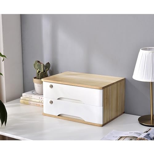Aktenschrank Für Den Schreibtisch - Schreibtisch Organizer, Aufbewahrungsbox Für Schreibtischs-Aktenschränke Aus Massivholz, Aufbewahrungsbox Für Schreibtischs-Aktenschränke Aus Holz(E,2 Layer) von JDZYFFS