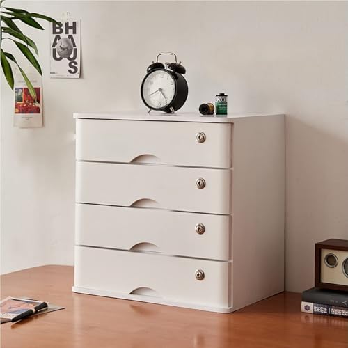 Aktenschrank Für Den Schreibtisch - Schreibtisch Organizer Aufbewahrungsboxen, Abschließbarer Schreibtischs-Aufbewahrungsschrank, Schreibtischs-Organizer-Box Aus Holz Mit Schubladen(E,4 Layer) von JDZYFFS