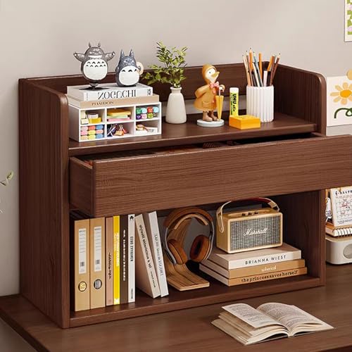 Aktenschrank Für Den Schreibtisch - Schreibtisch Organizer Aufbewahrungsboxen, Modernes Schreibtischregal Aus Holz, Vielseitiges Bücherregal Mit Schublade, Minimalistisches(A) von JDZYFFS