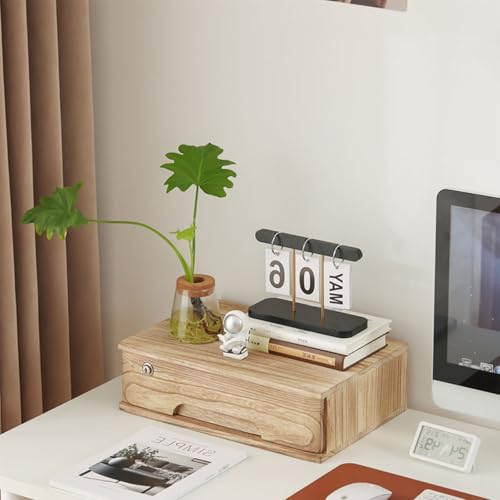 Aktenschrank Für Den Schreibtisch - Schreibtisch Organizer Aufbewahrungsboxen, Schreibtischs-Aufbewahrungsbox Mit Abschließbaren Schubladen, Schreibtischs-Schubladenschrank Aus Holz(B,1 Layer) von JDZYFFS