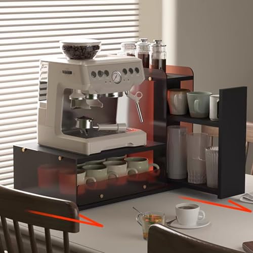 Aktenschrank Für Den Schreibtisch - Schreibtisch Organizer Aufbewahrungsboxen, Teetassen-Aufbewahrungs-Organizer Mit Großem Fassungsvermögen Und Schublade, Teebeutel- Und Kaffeepad-Organizer(A) von JDZYFFS