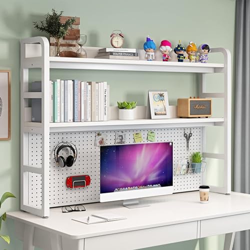 Desktop-Display-Regal - Desktop Organizer Bücherregal, 2-stöckiges Schreibtisch-Bücherregal, Bücherregal Aus Metall, Schreibtischregal Aus Holz, Multifunktionales Präsentationsregal(A,115*27*104cm) Desktop-Display-Regal - Desktop Organizer Bücherregal, 2-stöckiges Schreibtisch-Bücherregal, Bücherregal Aus Metall, Schreibtischregal Aus Holz, Multifunktionales Präsentationsregal(A,115*27*104cm) von JDZYFFS