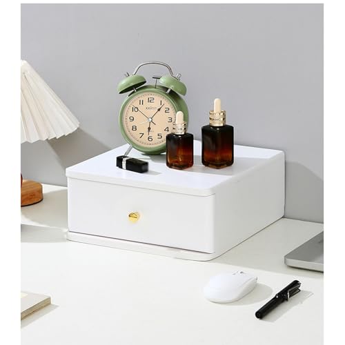 JDZYFFS Armoire De Rangement Bureaus, Schreibtisch Organizer Schubladenbox - Schreibtisch-Organizer-Box Aus Holz Mit 1/2/3/4 Schubladen, XSchreibtischs-Aufbewahrungsschrank(White,1 Layer) von JDZYFFS