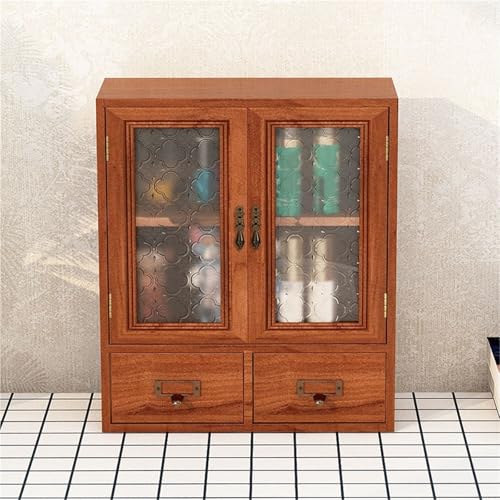 JDZYFFS Aufbewahrungsbox Mit Schubladen - Schreibtisch Organizer, Stapelbare Aufbewahrungsschubladen, Durchsichtige Holzspeicher, Schränke, Massive Holzspeicherbox Mit Metallgriffen(A,31 * 12 * 36cm) von JDZYFFS