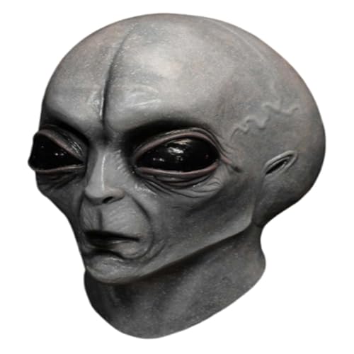 JDZYFFS Desktop Kunststatue Skulptur, Realistische Alien-Latexmaske Für Halloween-Partys, Gruseliges Vollkopf-Kostümzubehör(#7) von JDZYFFS