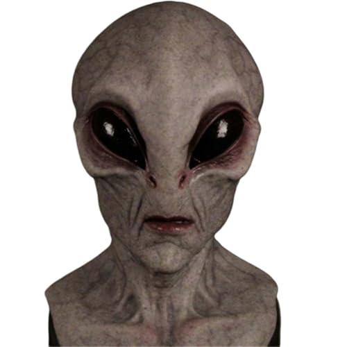 JDZYFFS Desktop Kunststatue Skulptur, Realistische Alien-Latexmaske Für Halloween-Partys, Gruseliges Vollkopf-Kostümzubehör(#9) von JDZYFFS