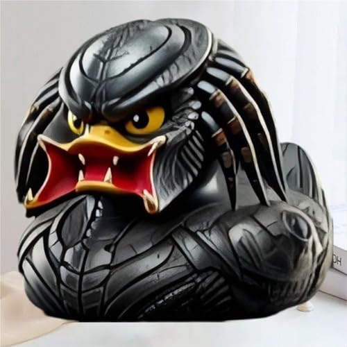 JDZYFFS Desktop Kunststatue Skulptur, Wohndekor Entenfiguren Aus Kunstharz, Tierstatuen, Handgefertigtes Kunstdekor, Skulptur Einer Bösen Alien-Ente(B) von JDZYFFS