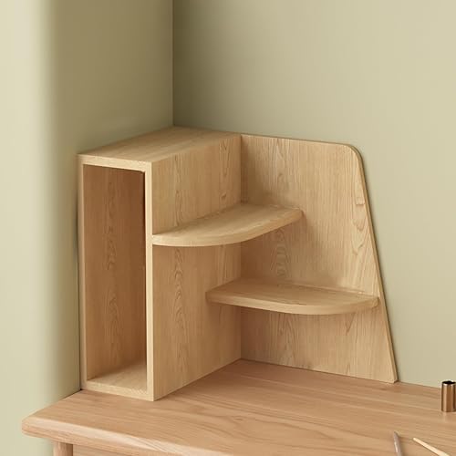 JDZYFFS Desktop Organizer Bücherregal - Schreibtisch-Bücherregal, Über Dem Computer Holz-Aufbewahrungsdisplay, Rack-Arbeitsplatten-Organizer Für Zuhause(A) von JDZYFFS