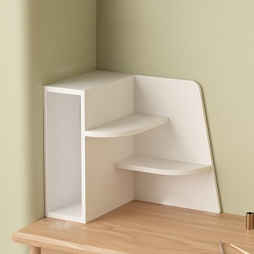 JDZYFFS Desktop Organizer Bücherregal - Schreibtisch-Bücherregal, Über Dem Computer Holz-Aufbewahrungsdisplay, Rack-Arbeitsplatten-Organizer Für Zuhause(B) von JDZYFFS