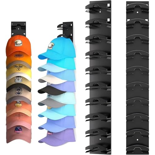 JDZYFFS Hat Organizer Multi-Level-Aufbewahrung, Hutorganisator Für Türgarderobe-Display-Baseballkappen, Platzsparende Hausreinigungslösung, Baseballkappe HAT-Aufbewahrungsdisplay Für Tür(2pcs) von JDZYFFS