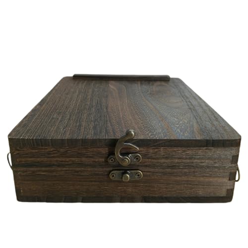 JDZYFFS Multifunktionale Holzkiste Für Künstlerwerkzeuge, Tragbare Aufbewahrungsbox Aus Holz Für Aktentaschen, Umhängetasche Für Postboten Zum Malen Im Freien, Handgefertigte Retro-Umhängetasche von JDZYFFS