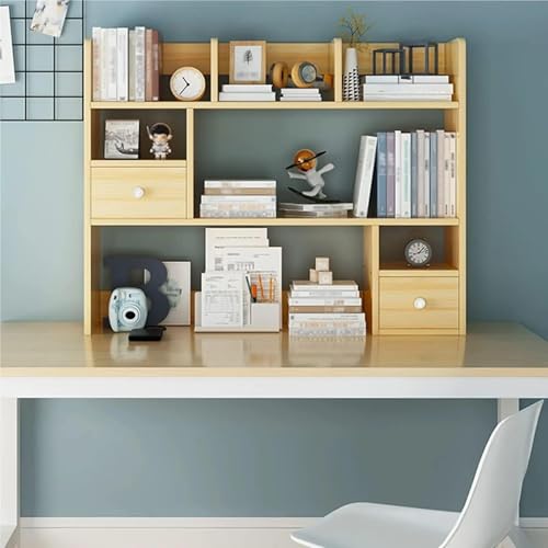 JDZYFFS Schreibtisch-Bücherregal - 3-stöckiges Schreibtisch-Bücherregal Aus Holz(60 * 17 * 80cm) von JDZYFFS