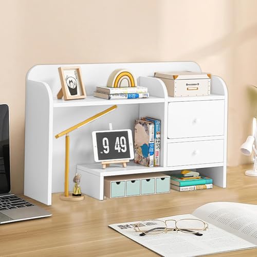 JDZYFFS Schreibtisch-Organizer - Schreibtisch-Bücherregal Mit Schubladen von JDZYFFS